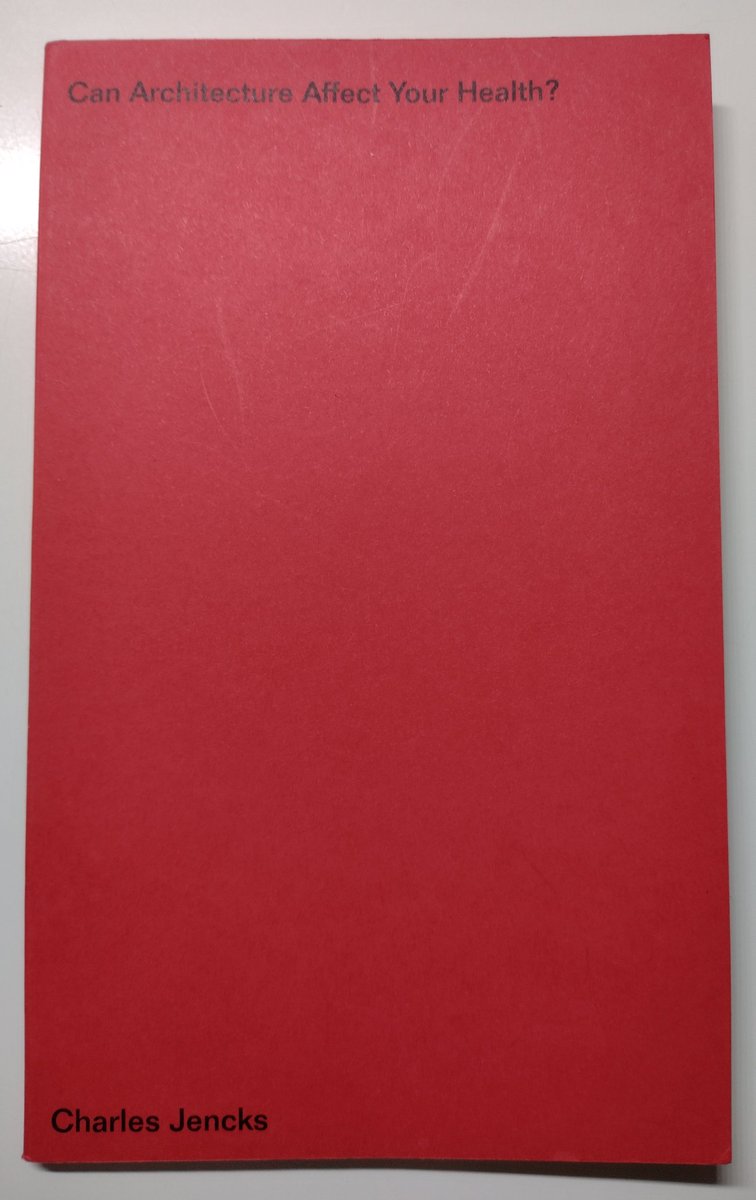 irimarq's tweet image. Esta conferencia del señor Jencks es extraordinaria. Ojo, no es un ensayo &quot;místico&quot;, sino una aproximación racional desde su experiencia de años con los &quot;Centros Maggie&quot;. Edición exquisita además 👏🏼
#ArchitectureBooks #Architecture #Arquitectura #DomingoDeLibrosDeArquitectura