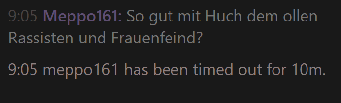 landhaifor65896's tweet photo. Zwei Streamer die sich tatsächlich mit Politik auseinandersetzen, vielleicht nicht immer einer Meinung sind, aber sich trotzdem respektieren #Huch und #Dracon.
Und @Meppo161 #Meppo muss gleich sein Gift versprühen.
Das ist Hass und Hetze aus der #Shurjoka-Community
#modsloben https://t.co/B7wJKle4It