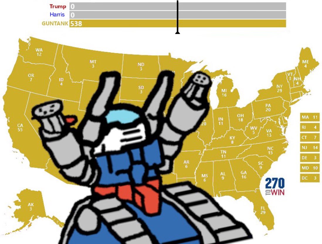 The results are in.
Guntank sweep!

 #Election2024