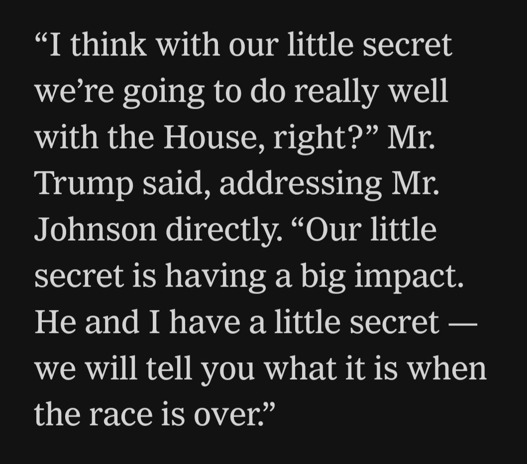 That 'little secret" Mike Johnson and Trump were hinting at during the MSG Rally takes on whole new meaning now;

Did it have to do with Elon's vote fuckery in PA, or the fake bomb threats Russia made to Democrat-leaning polling sites ... #ThisIsntOver #TrumpCheated #Election2024