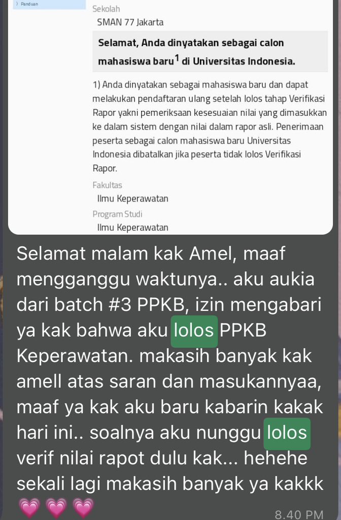 jaem_gurl's tweet image. lupa shareee! ini testimoni konsul essay 2024 di akuuu heheh congrats yaaa🥹🫰🏻 #PPKBUI #PPKB2024