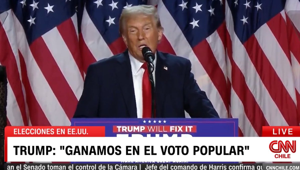Liberfach0's tweet photo. 🇺🇸⚠️ | Conferencia Donald Trump: "Hicimos historia esta noche. Gracias por haberme elegido como el Presidente n°45 y n°47, ganamos en el senado, en la cámara de representantes, voy a pelear por tu familia, y tu futuro, con cada respiro en mi cuerpo" https://t.co/HZ2e4ioHz7