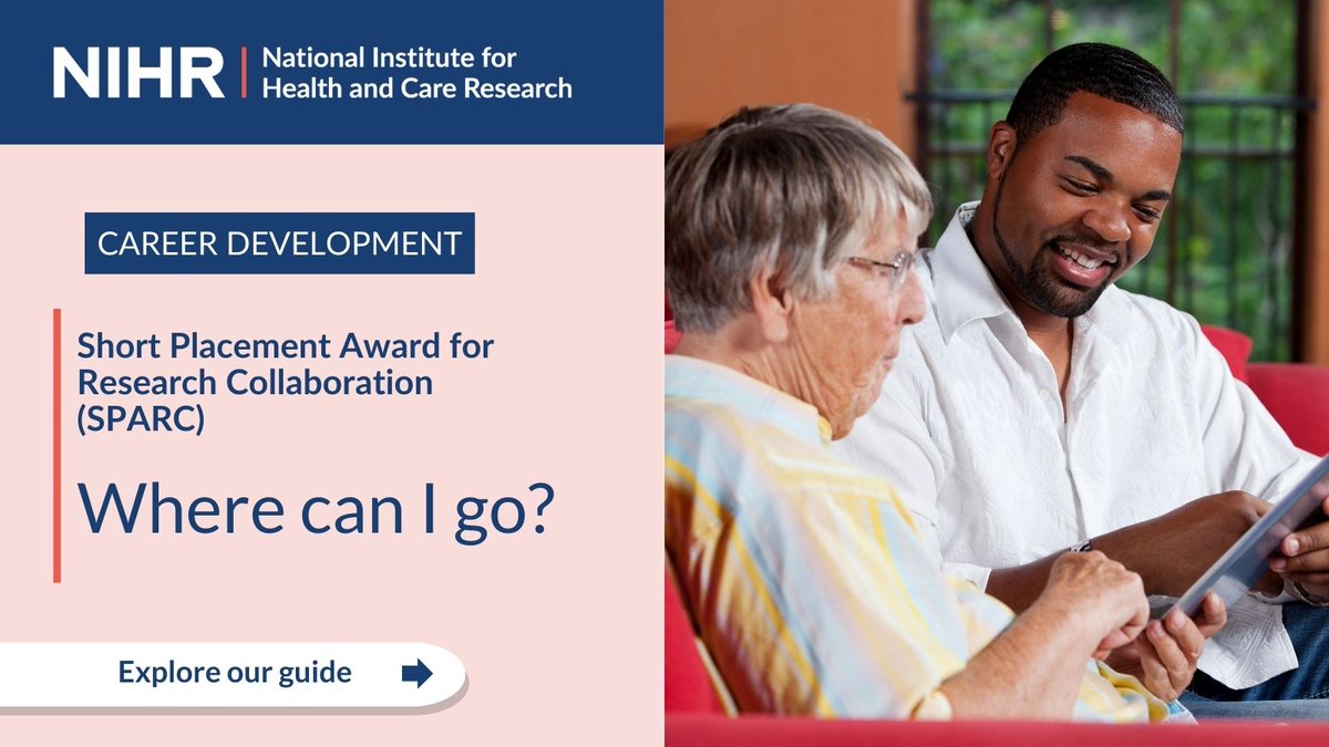 Have you started your SPARC application? You may find the SPARC "Where Can I Go?" guide useful for identifying unique facilities, expertise, and opportunities across the NIHR network where you can take a SPARC placement.

Ready to start planning? Read the full document