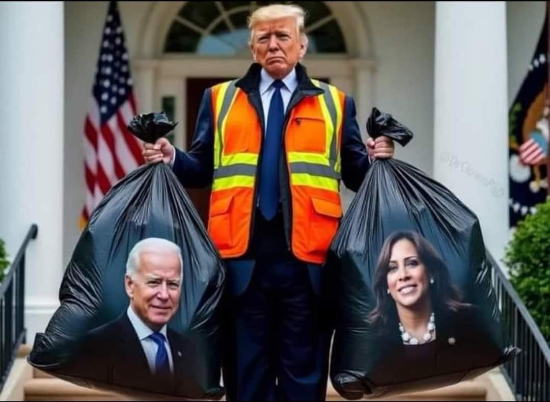 Humacaoscape's tweet photo. Out with the trash! #USAElection2024 #ElectionDay #Election2024 #EstadosUnidos #Trump #Trump2024 #DonaldTrump #elezioniusa2024 https://t.co/SUW4aHdwLM