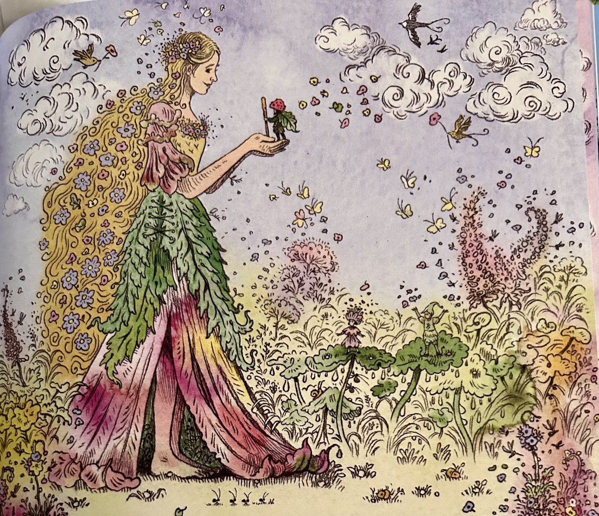 #NewIllustrationoftheDay. Teeming decoration by Lithuanian artist Monika Mitkute who lives in Ireland. From The Fairy Queen by Chrissy Donoghue Ward. The fairy turns Travellers into leprechauns to escape a tyrannical regime. From ⁦<a href="/SkeinPress/">Skein Press</a>⁩ <a href="/LittleIslandBks/">Little Island Books</a>⁩ 7 Nov.