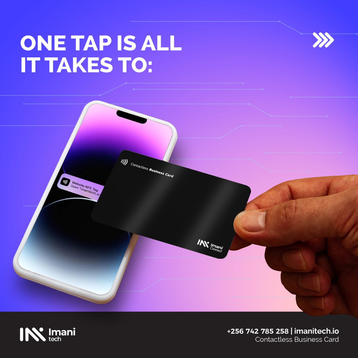 imanitech's tweet photo. With the Imani smart business card, one tap is all it takes to share all your information. 

There is no hassle, no fumbling, just seamless, convenient, and fast networking.

Get your smart business card at https://t.co/uoBQOx7mjd or call us at 0742785258 for details.

#SeamlessConnections #SmartNetWorking