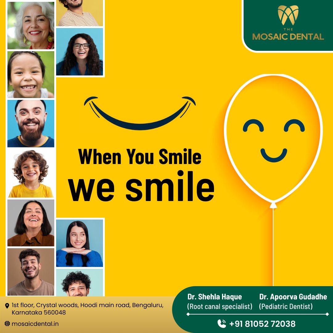 TheMosaicDental's tweet photo. At #TheMosaicDental, your smile is our greatest reward! From #RootCanals to #PediatricCare, our dedicated team is here to keep you smiling bright. Visit us in #Bangalore
🌐 https://t.co/nRqBxuW0ET
#MosaicDenta #Bengaluru #Bangalore #Karnataka https://t.co/uKhKAdTb07