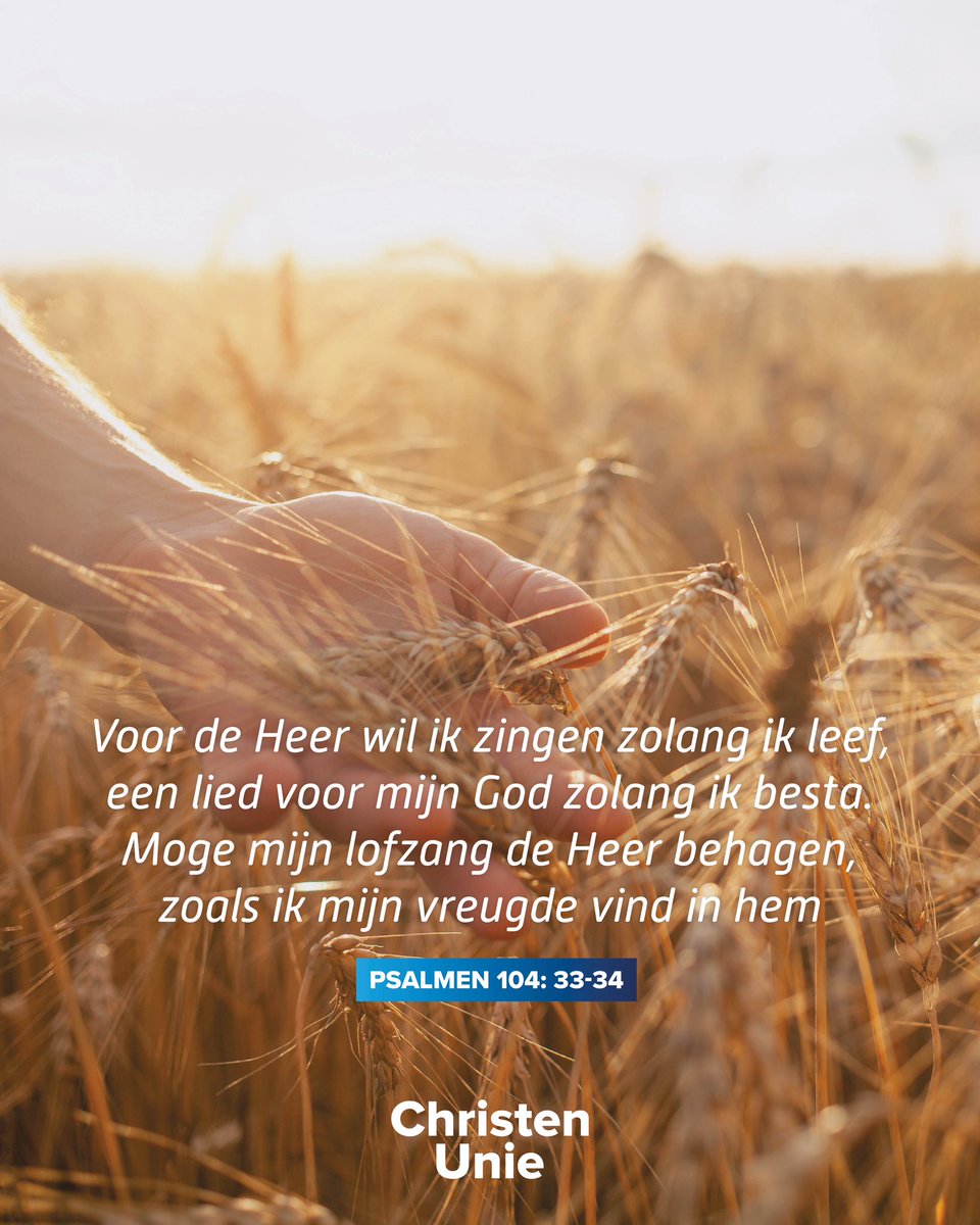 Voor de Heer wil ik zingen zolang ik leef, een lied voor mijn God zolang ik besta. Moge mijn lofzang de Heer behagen, zoals ik mijn vreugde vind in hem
- Psalmen 104: 33 - 34

Een gezegende Dankdag gewenst 🙏🏼