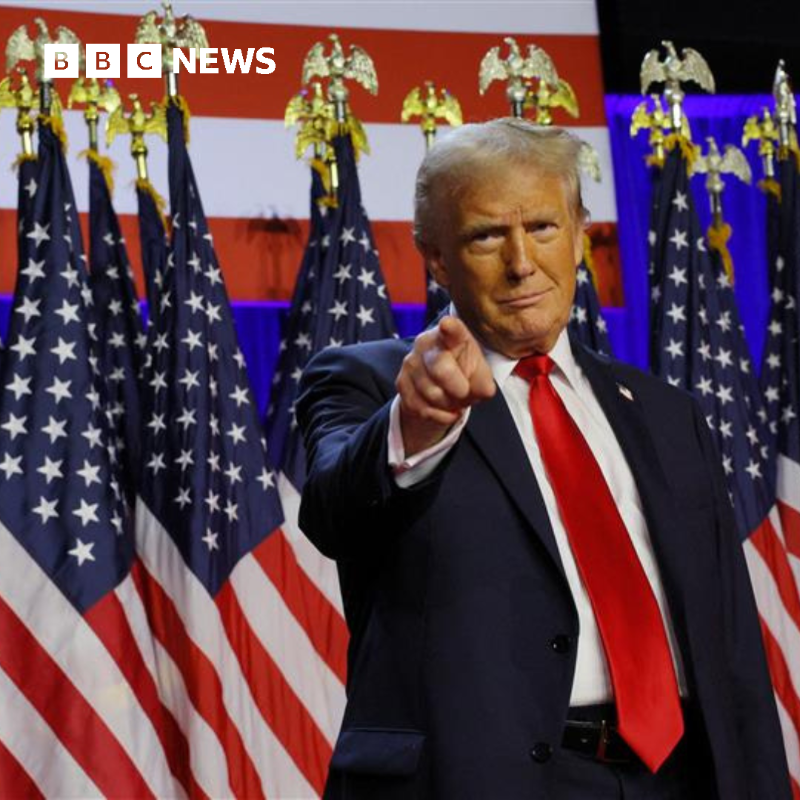 BBCBreaking's tweet photo. Donald Trump declares victory in US presidential election, telling jubilant supporters "we made history"

Follow US election live ⬇️