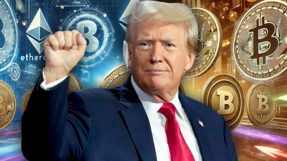 trenchesisback's tweet photo. 🧵 [THREAD] – Trump au pouvoir : Impact pour l’écosystème crypto 🇺🇸

Trump vient de remporter les élections ! 

Voyons ce que cela signifie pour le monde des cryptos ⬇️