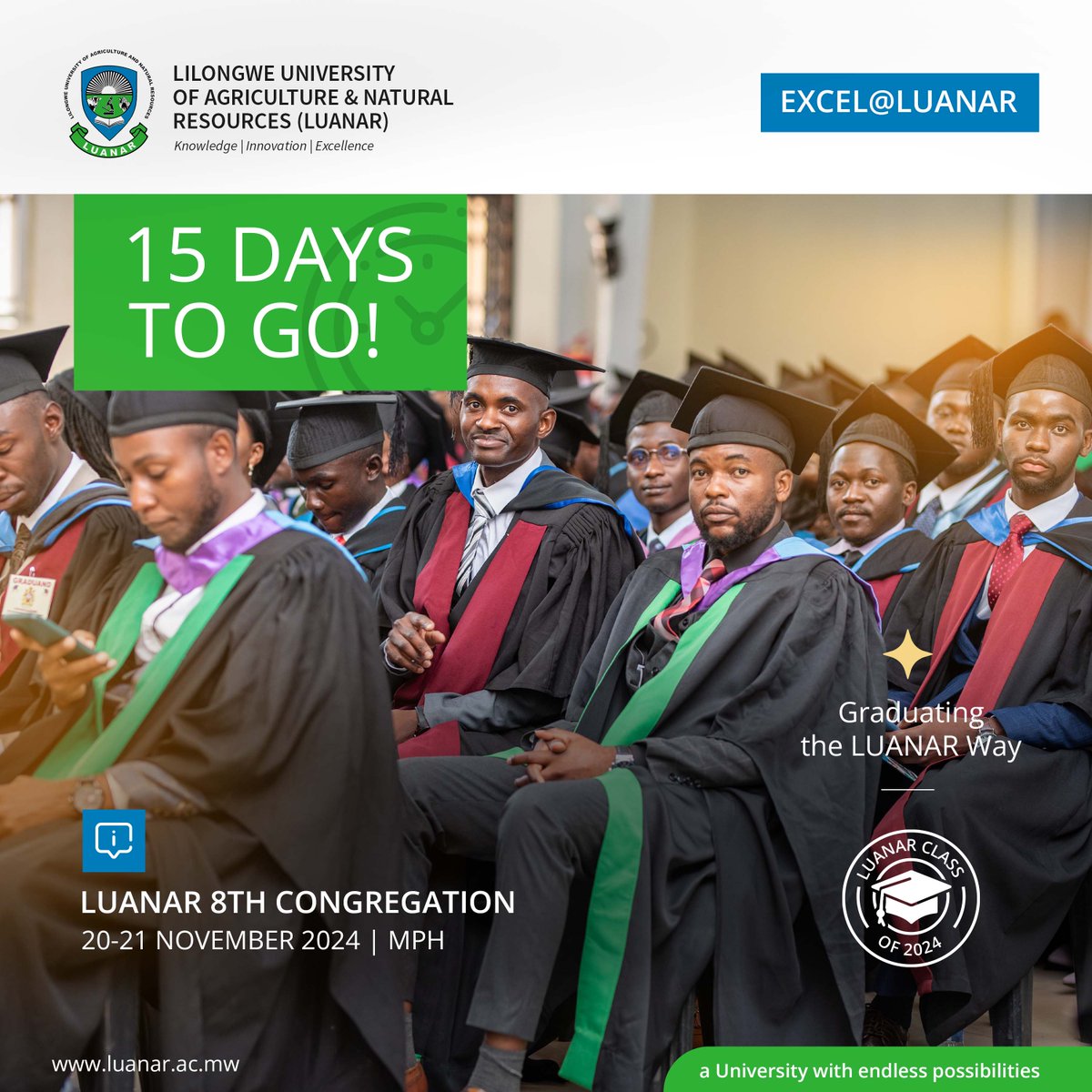 Luanarofficial's tweet photo. 15 DAYS TO GO!
#GraduatingTheLUANARWay #ExcelAtLUANAR #EndlessPossibilities https://t.co/IUTCGkO161