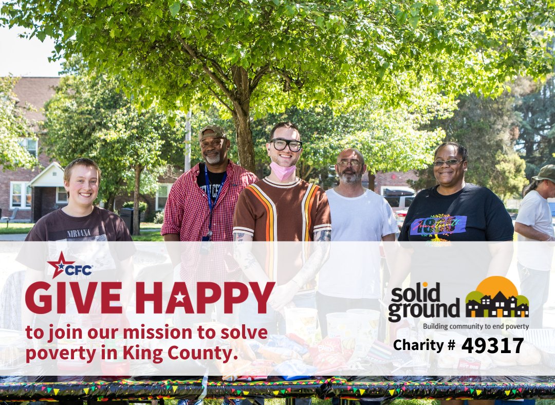Federal employees &amp; retirees can now support our mission to solve poverty through the Combined Federal Campaign! Giving and volunteering is easy: GIVE HAPPY at GiveCFC.org using charity code 49317.