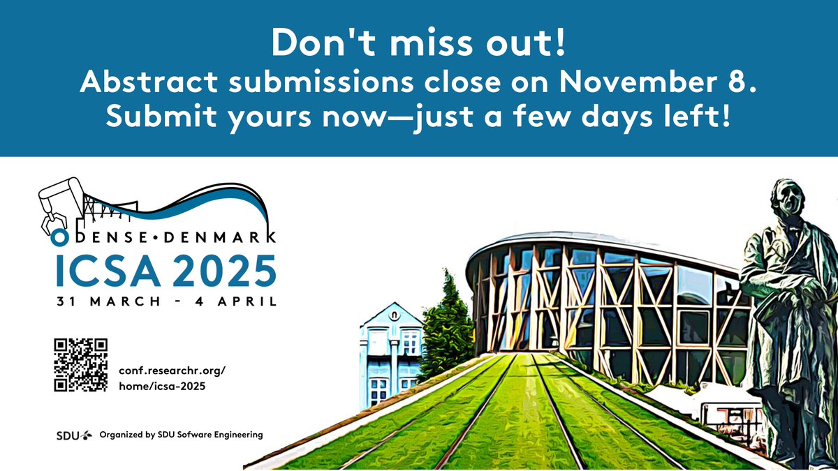 ICSA deadlines are firm, so no deadline extension is planned. Make sure to submit your abstracts by November 8th.