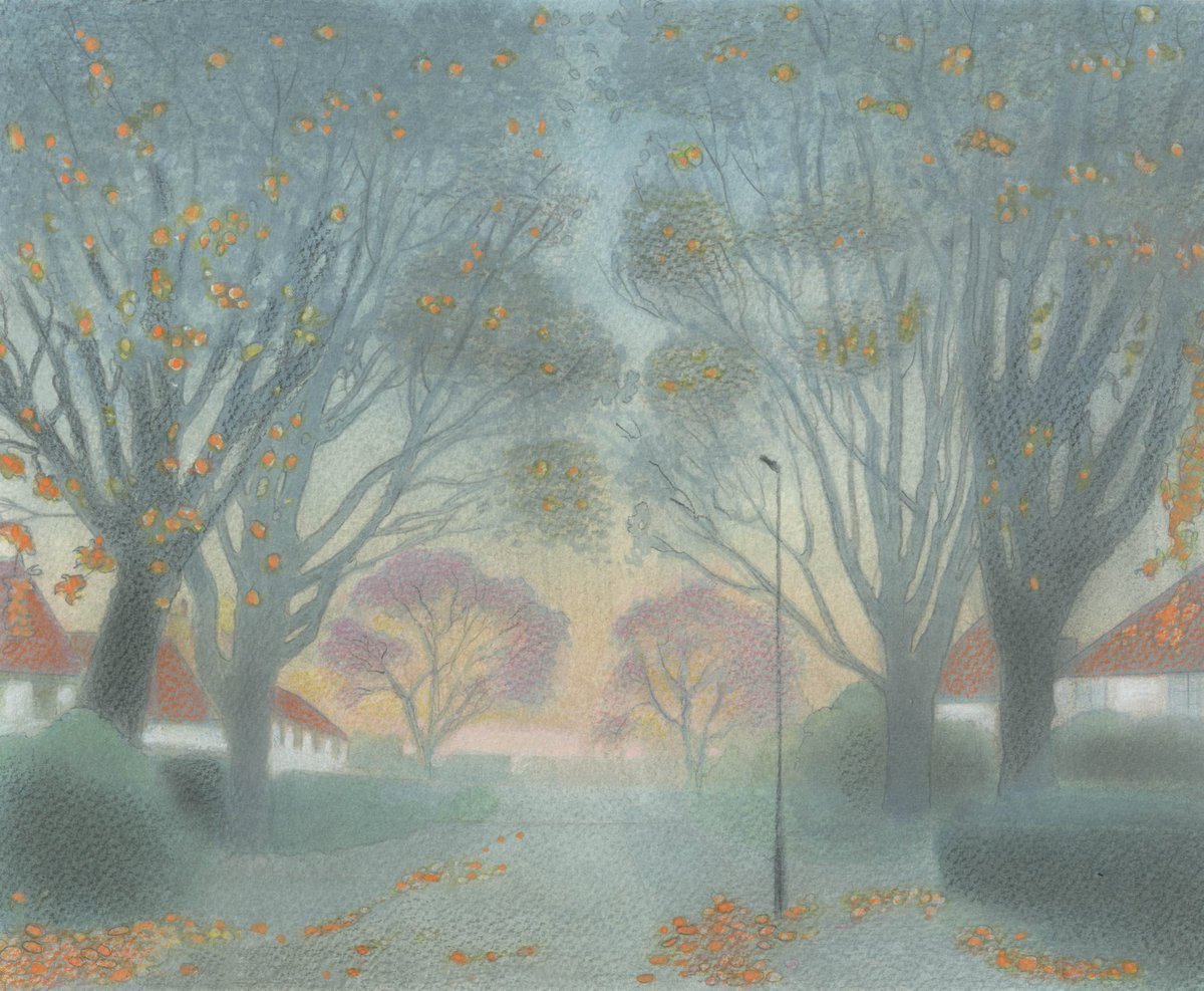 ianarchiebeck's tweet photo. Autumn Afternoon Isleworth: watercolour from 2022 https://t.co/QWKVPrrIwV