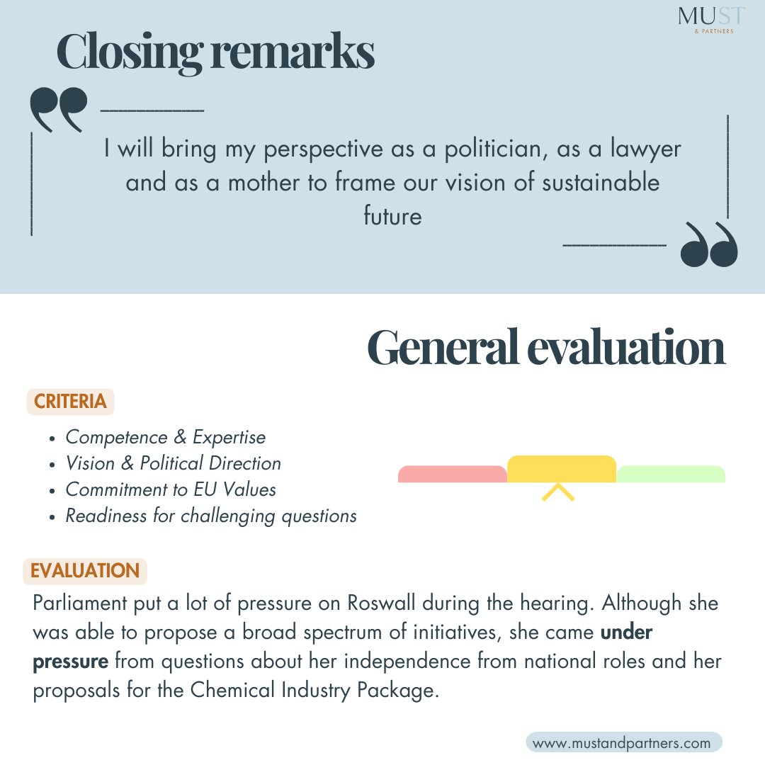 🇪🇺 Commissioner Hearings Highlights! 📢

Commissioner-designate, Jessika Roswall, addressed key questions from the #EuropeanParliament. Her evaluation meeting will continue today.

🔎 Discover the key points of her hearing and our general evaluation!