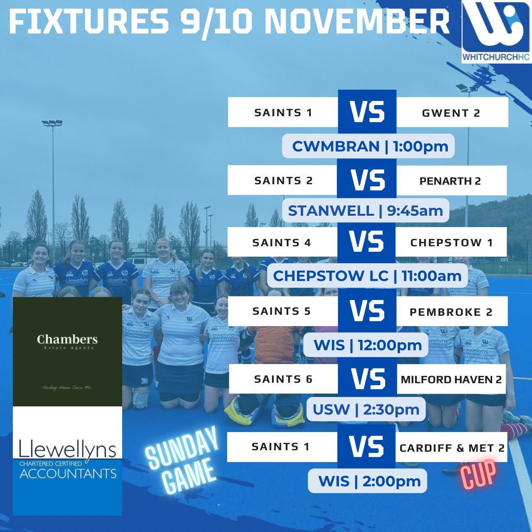 A double header for our first team this weekend 🤩🏑

#hockeywales #hocicymru #sportwales #whitchurch #cardiff