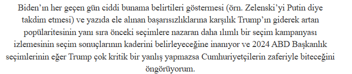 Biz bu günleri 4 ay önceden yazdık #Election2024