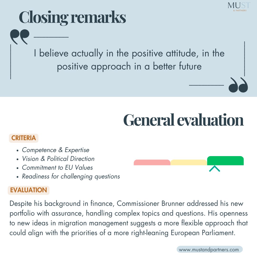 🇪🇺 Commissioner Hearings Highlights! 📢

Commissioner-designate for #InternalAffairs and #Migration, Magnus Brunner, faced intense scrutiny during his hearing and given the politically sensitive nature of his portfolio, navigated the session with confidence.

🔎 Discover more ⤵️