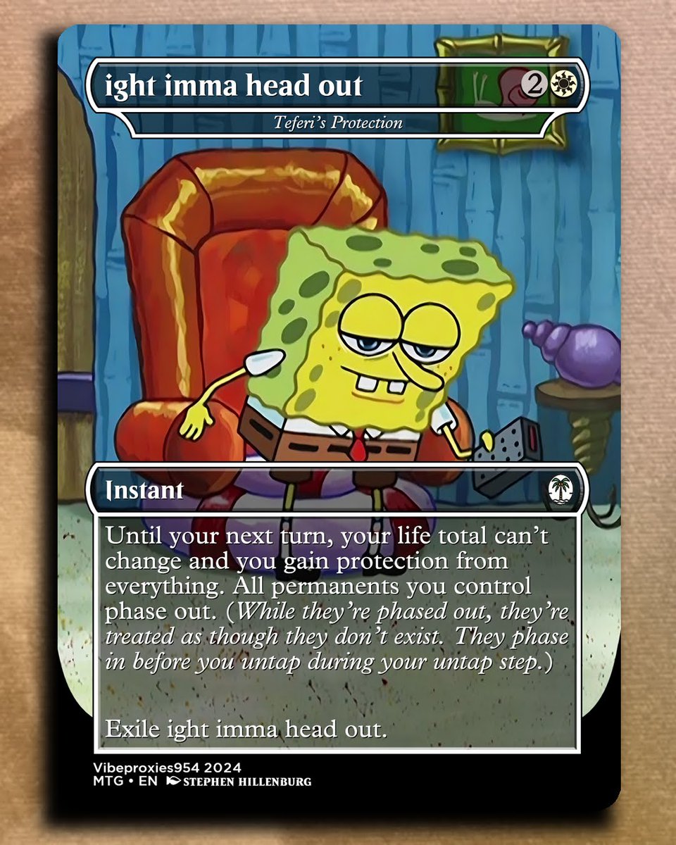 patricio_soler's tweet image. 🎁#November2Remember 
#OpenLair Card 07: SpongeBob by @vibeproxies954 #MTG
