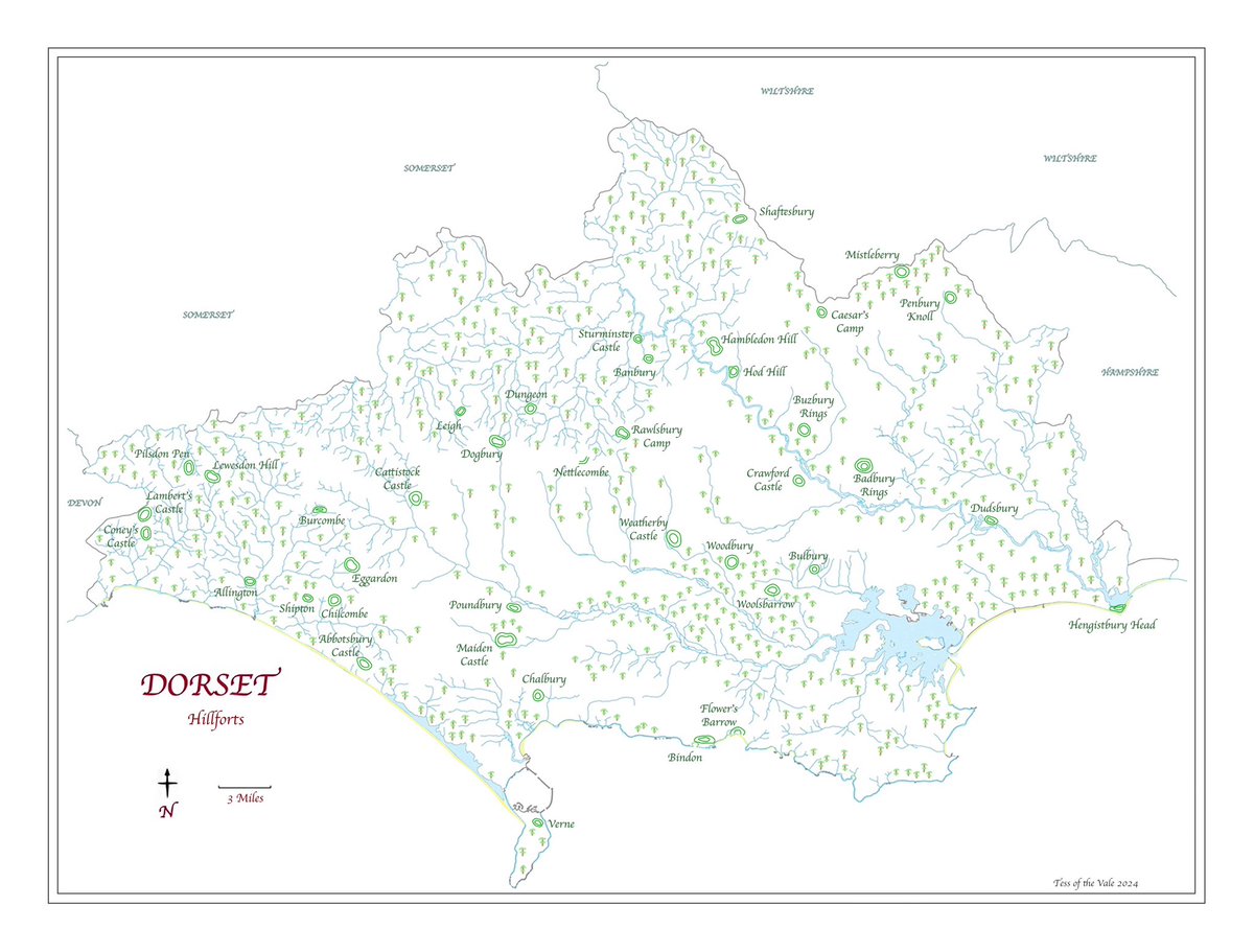 A fresh, new, updated map of Dorset’s Hillforts.

(perfect distraction from #news)

tessofthevale.com/2020/10/21/dor…

#hillfortswednesday #dorset #map