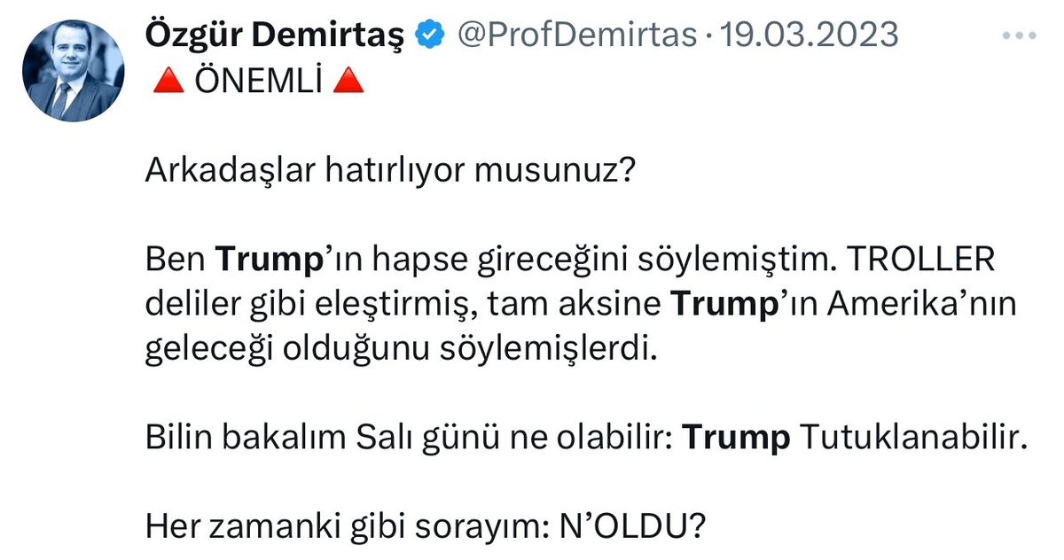 Haklı çıktığı tek bir konu yok.

Türkiye’nin en büyük eziği.