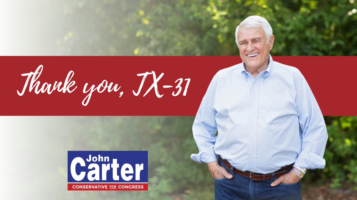 My greatest honor is representing you in the United States House. Thank you for trusting me to be your voice in Congress #TX31!