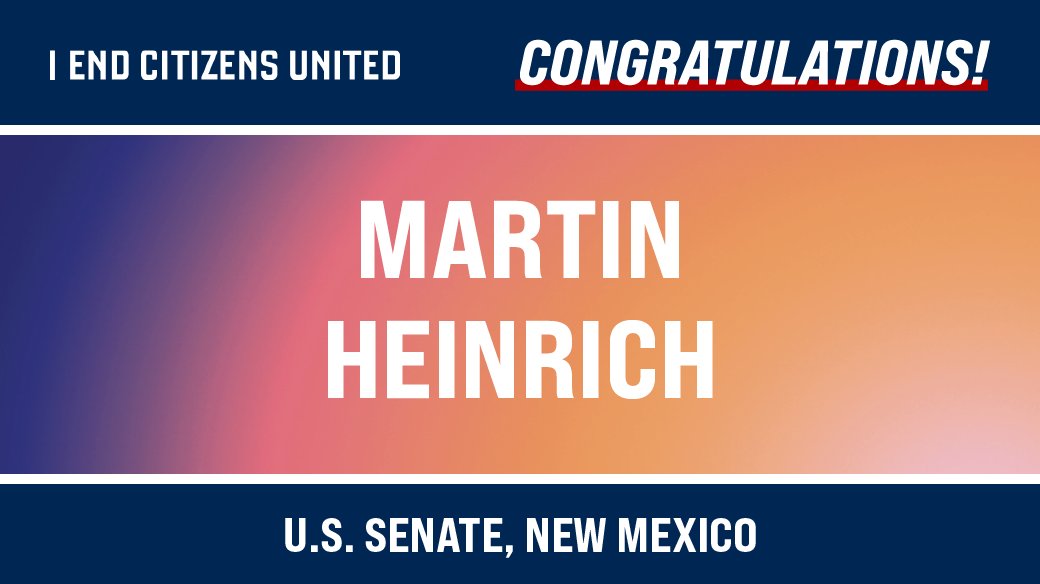 StopBigMoney's tweet photo. 🎉 Congratulations, Sen. @MartinHeinrich, on winning your race for reelection as U.S. Senator from New Mexico! #NMSEN https://t.co/dBOiwF0mog