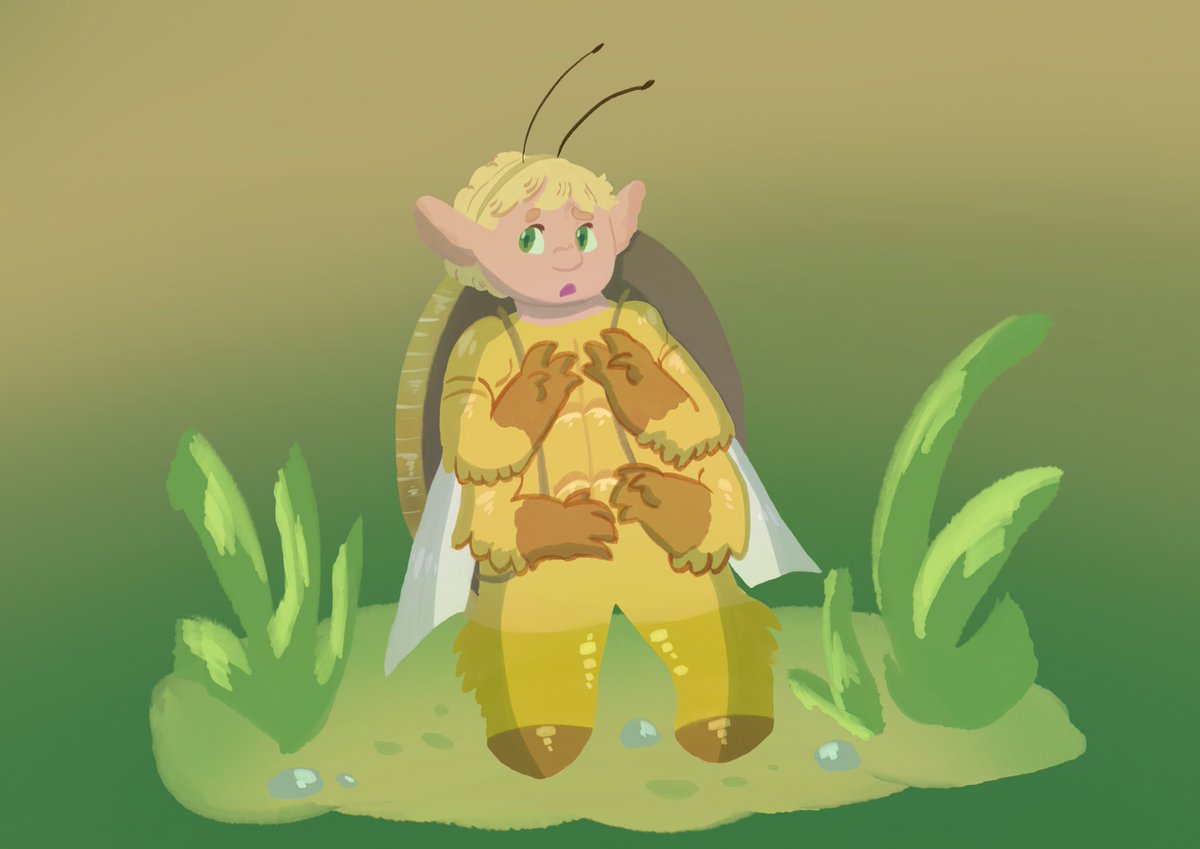 my first attack for #dungeonfight2024 the prompt was "marcille in any of the monster forms ms kui did for her" for saltycoughdrop