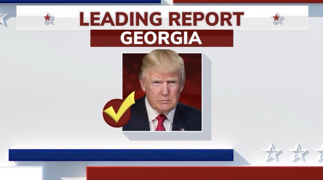 UStatstics2024's tweet photo. Breaking: Trump projected to win the state of Georgia.
#election2024 #ElectionResult2024 #BattlegroundState #Georgia https://t.co/CSnb95HSwd