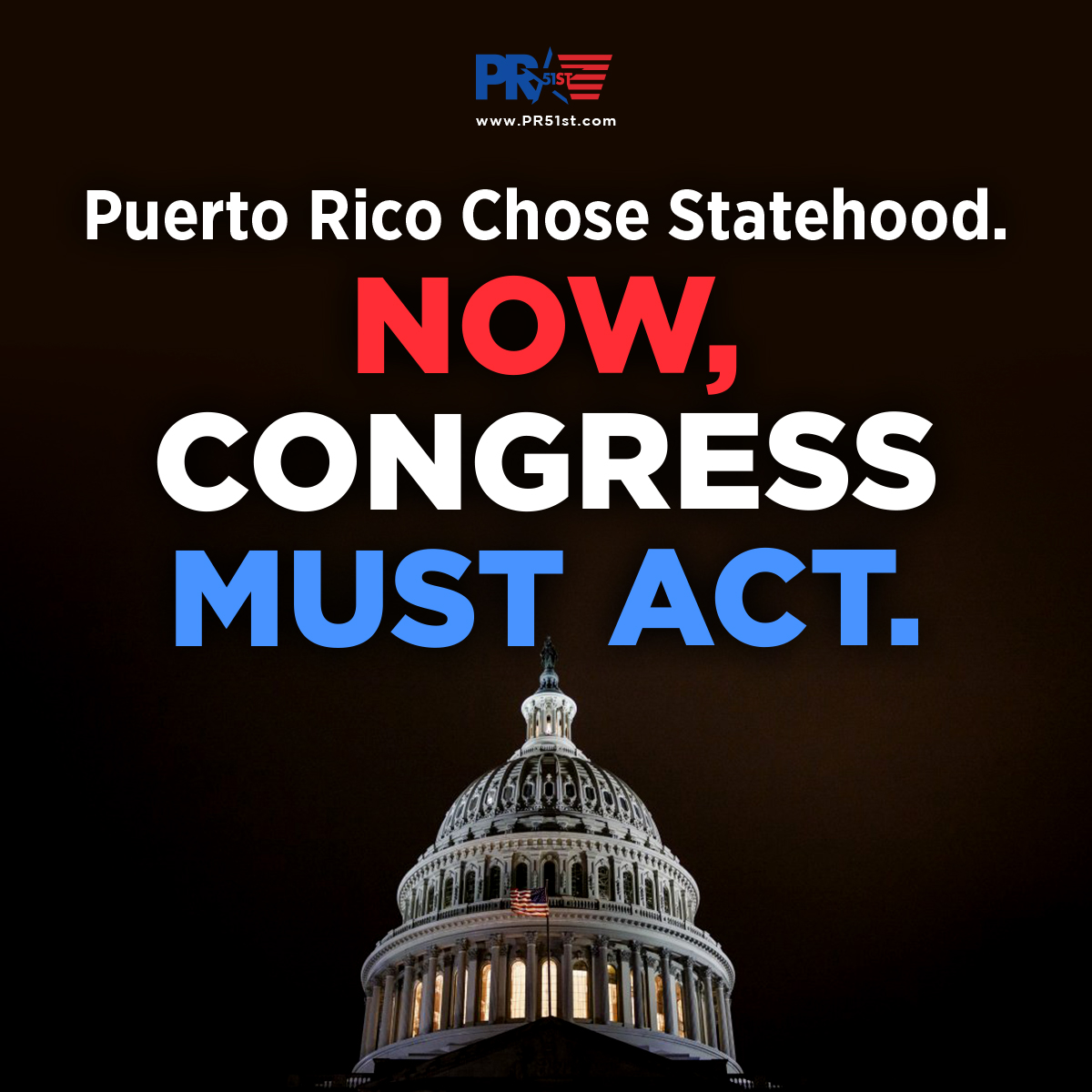 🗳️ Puerto Rico has spoken—again! For the 4th time since 2012, a majority voted in favor of #Statehood4PuertoRico. Congress, it's time to listen &amp;  pass legislation to give U.S. citizens on the island a binding choice. Perfect &amp; Pass the #PuertoRicoStatusAct 🇺🇸🇵🇷