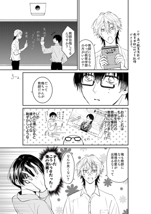 先生大好きな男子高校生のはなし。3-2

タグ何つけたらいいのかいつも迷う

#創作漫画 
#創作BL 
