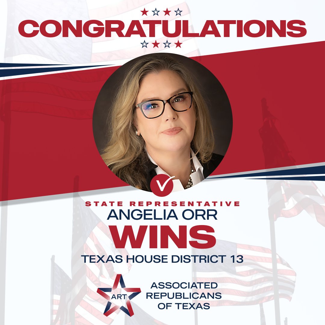 Congratulations! <a href="/AngeliaOrrForTX/">Angelia Orr</a>