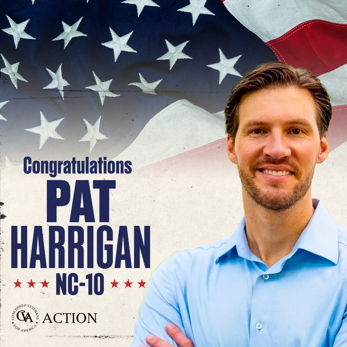 CVA Action congratulates <a href="/PatHarriganNC/">Pat Harrigan</a> on his victory tonight!

We can count on Pat to fight for North Carolina veterans and support policies that end reckless spending to create a stronger economy! We look forward to working with him.