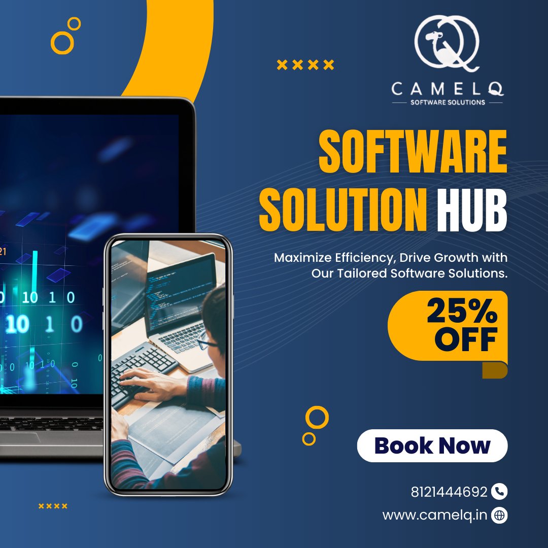 camel_q31616's tweet image. Software Solution Hub In Hyderabad.
Maximize efficiency, Drive growth with our tailored software solutions.
#customsoftwaredevelopment #customizedsolutions #Customizedsoftware #mobileappdevelopment #mobileapplication #MobileApplicationDevelopment #WebDesign #webdevelopment
