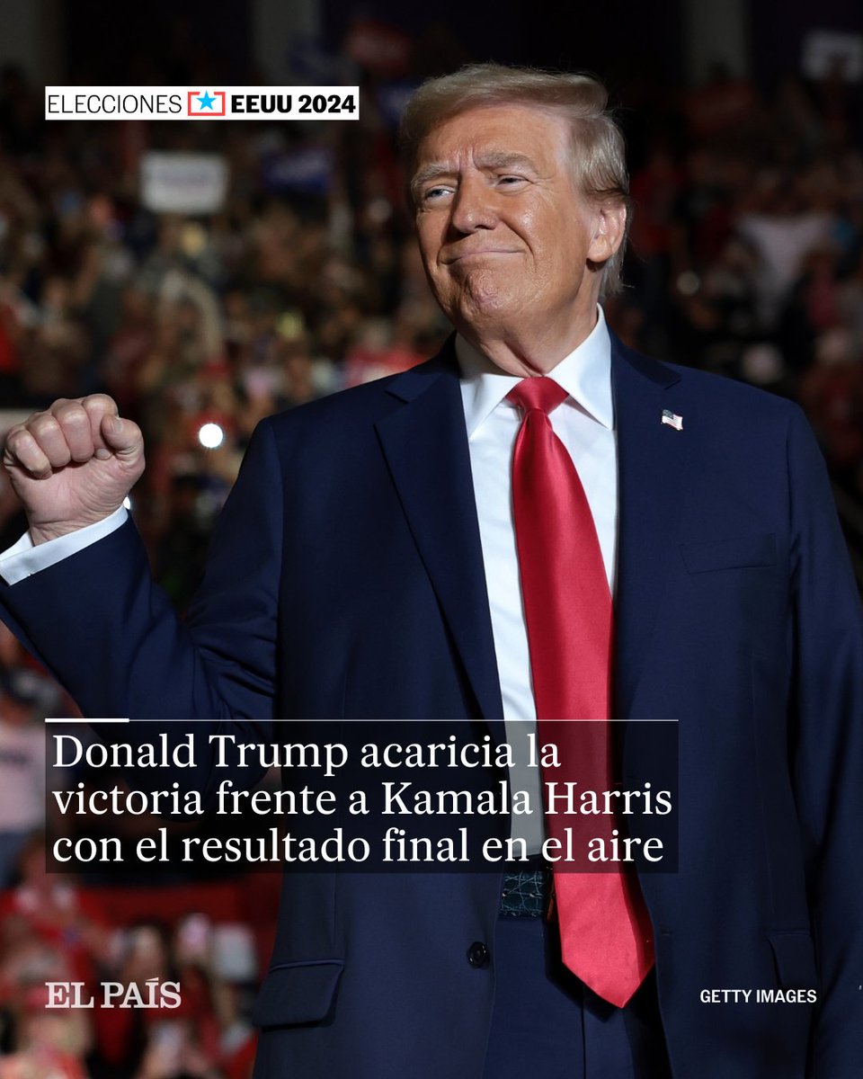 🔴 EN VIVO | Trump se adjudica la victoria en Florida, Texas, Misuri y otros 19 Estados frente a Harris, que obtiene 11 territorios, entre ellos Nueva York e Illinois

🇺🇸 Sigue la cobertura de EL PAÍS sobre las elecciones 📲 tinyurl.com/246pf3j4