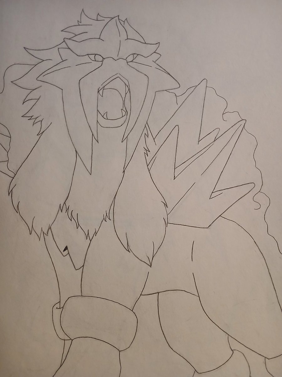StarwolfLegacy's tweet image. Doodle day #5 
Entei

Couldn't finish this one tonight, but I am very pleased with the progress. Surprisingly I wasn't satisfied at first and feared the shading wouldn't come out well. But it got better and this may become one of my best this far!

#art #pokemon #entei