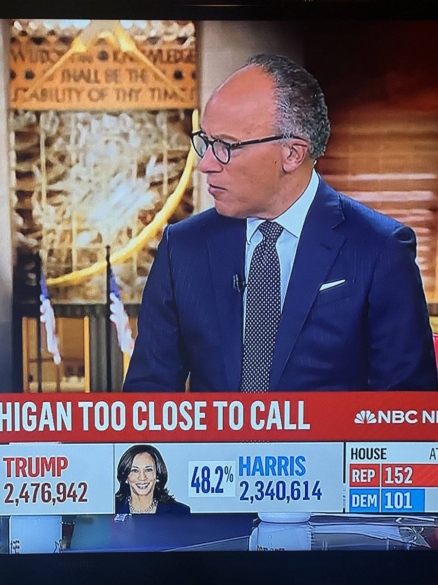 Lester Holt’s hairline is losing major ground…#Election2024 #LegacyMedia
