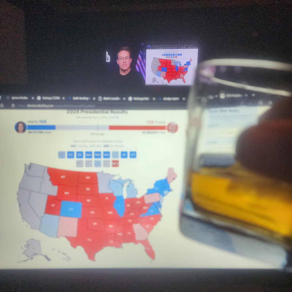 A silent celebration. One man and his bourbon.