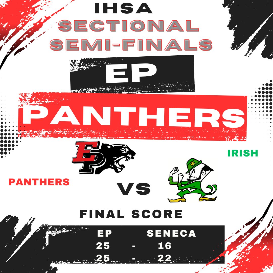 erieptownsports's tweet photo. Congratulations to the Lady Panther Volleyball Team on your Sectional Semi-Final Victory over the Seneca Fighting Irish!!! The Panthers have earned the right to play for the Sectional Championship on Thursday night against the El Paso - Gridley Tigers. Game Time is 6:00pm. https://t.co/qG0sVZeolt