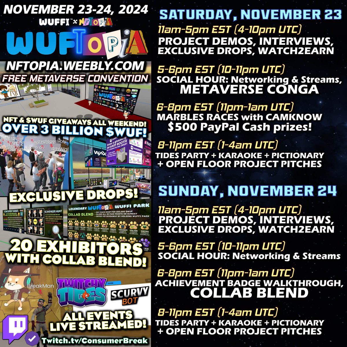 NFTOPIA Metaverse Convention (@thenftopia) on Twitter photo 🐶WUFTOPIA: FREE virtual <a href="/thenftopia/">NFTOPIA Metaverse Convention🌐Aug 16-17</a> metaverse convention happening November 23-24!
- Sponsored by <a href="/WUFFI_Inu/">WUFFI!</a> & featuring 20 Pawtner exhibitors!
- PRE-REGISTER NOW and see more at nftopia.weebly.com
🎁#GIVEAWAY 🎉50 MILLION $WUF
1⃣🖤+ Repost
2⃣Follow <a href="/thenftopia/">NFTOPIA Metaverse Convention🌐Aug 16-17</a> + 🐶WUFTOPIA: FREE virtual <a href="/thenftopia/">NFTOPIA Metaverse Convention🌐Aug 16-17</a> metaverse convention happening November 23-24!
- Sponsored by <a href="/WUFFI_Inu/">WUFFI!</a> & featuring 20 Pawtner exhibitors!
- PRE-REGISTER NOW and see more at nftopia.weebly.com
🎁#GIVEAWAY 🎉50 MILLION $WUF
1⃣🖤+ Repost
2⃣Follow <a href="/thenftopia/">NFTOPIA Metaverse Convention🌐Aug 16-17</a> +