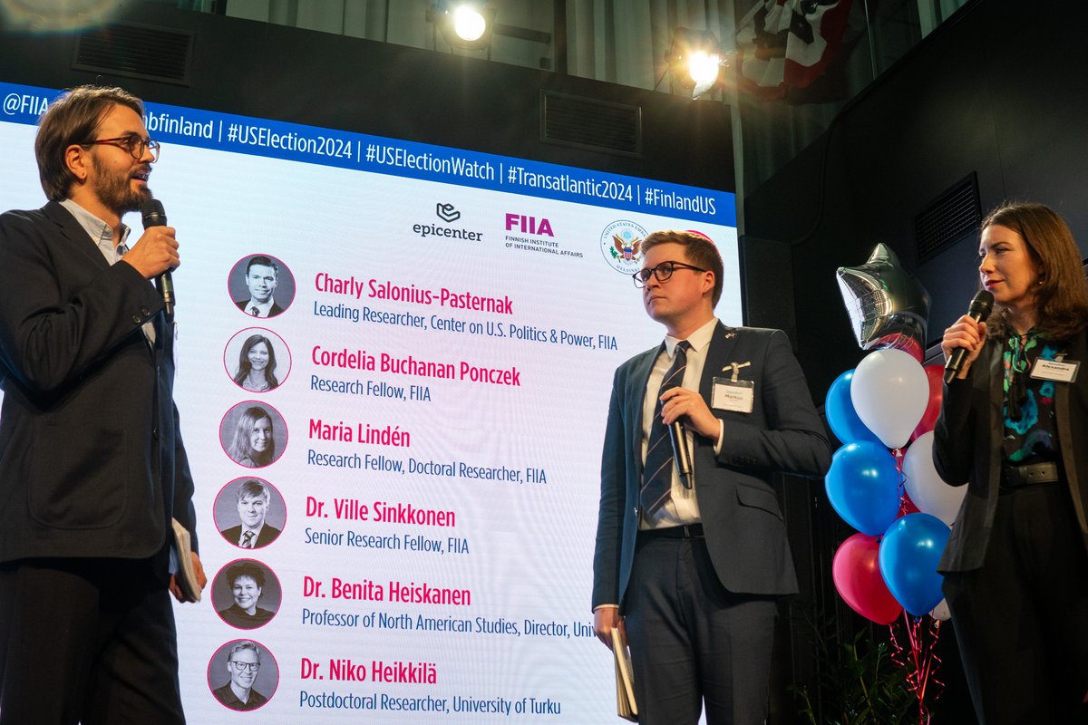 The first expert speaker interview was on! Thank you <a href="/JMC_utu/">John Morton Center</a>'s Jaako Dickman and our very own <a href="/amchamwatch/">Amcham Finland</a>'s Policy Coordinator Markus Myllyniemi for your insights on the current state of the election! #USElectionWatch #transatlantic2024