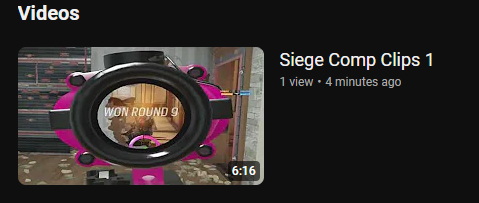 First comp clip yt video
