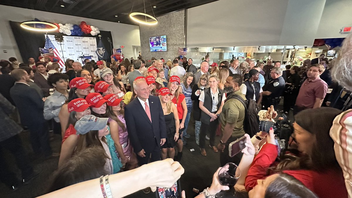Vibes at Rep Steve Scalise’s party were prettttty high. There’s a plane on a nearby tarmac waiting to take him to Mar a Lago in anticipation of a Trump win, a staffer tells me.
