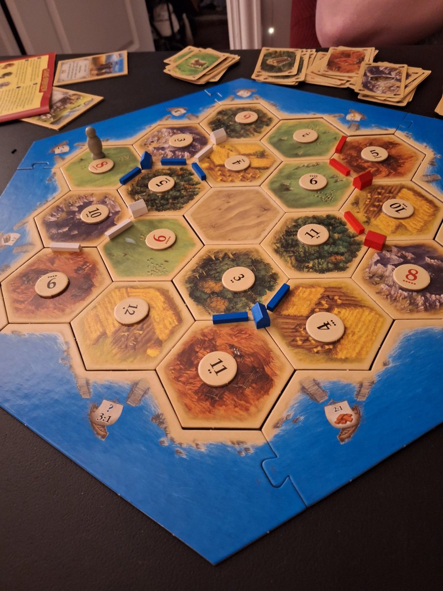 TheMediaQueer's tweet photo. Distraction Catan with Husband and our roommate. https://t.co/gTE13hykgK