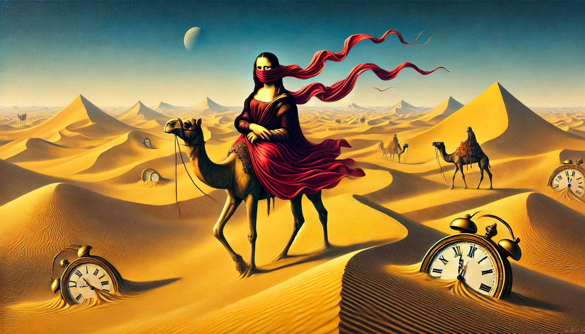 sirivili's tweet photo. Mona Lisa in the Passage of Time
https://t.co/kR5cyWp0jc
#MonaLisa #Dali #Surrealism #Time
#PersistenceOfMemory #Desert #Dream #Art
#digitalphilosophy #philosophy #sirivili
#creative_technologist #ai_artist #rareart #nft #conceptual_art #art_as_philosophy #NFTCollection #MASK https://t.co/d8UKICH3hJ