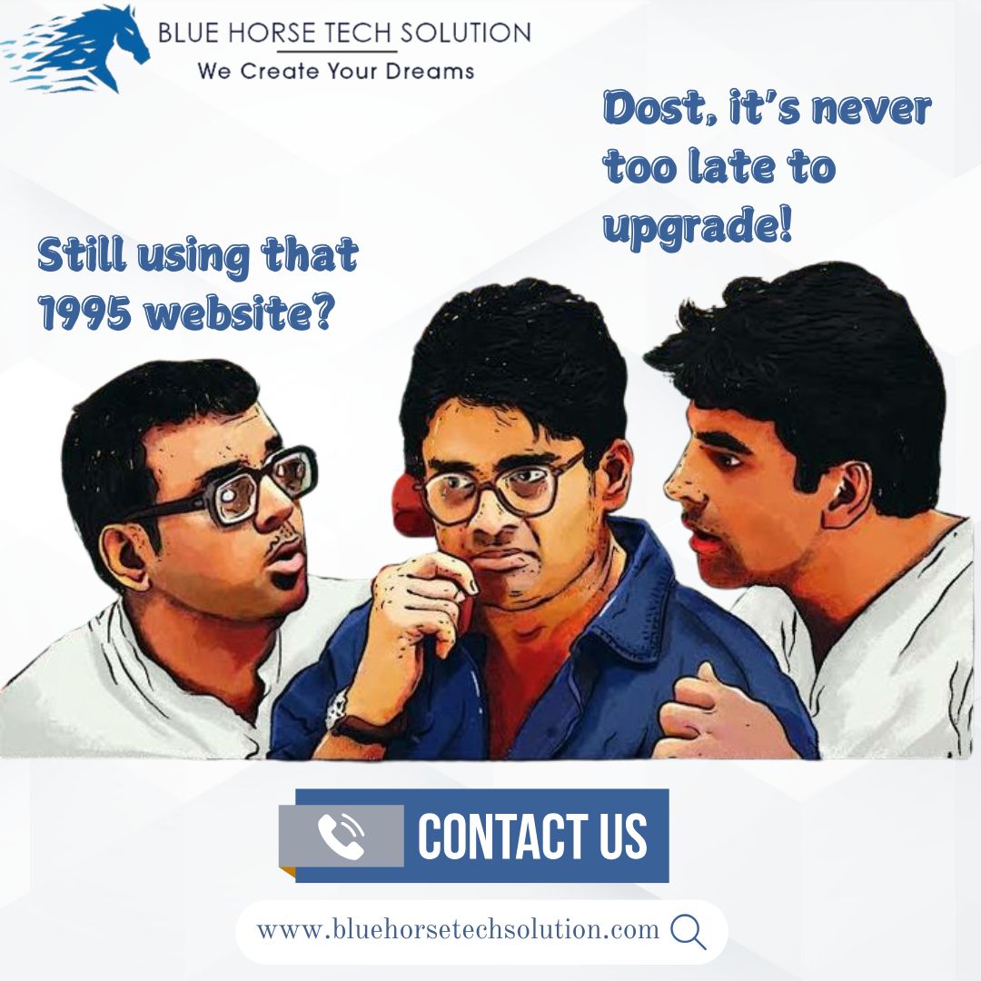 bluehorsetech's tweet image. Boost your business with a modern, mobile-friendly website that engages visitors and improves your online presence. 

For more information, visit our website at bluehorsetechsolution.com or call us at +91 7733 992 102 / +91 7733 992 103. #bluehorsetechsolution #websiteredesign