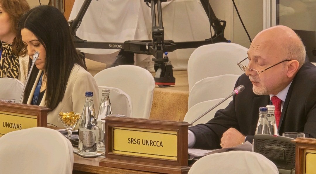 UNRCCA's tweet photo. #SRSG @kahaimnadze participated in the High-Level Conference on Strengthening International #CounterTerrorism Cooperation & Building Agile #BorderSecurity Mechanisms in #Kuwait.
Read more⬇️
https://t.co/yXMzcj0TpJ
#KuwaiPhase #DushanbeCTProcess https://t.co/DtNpUD0Cld