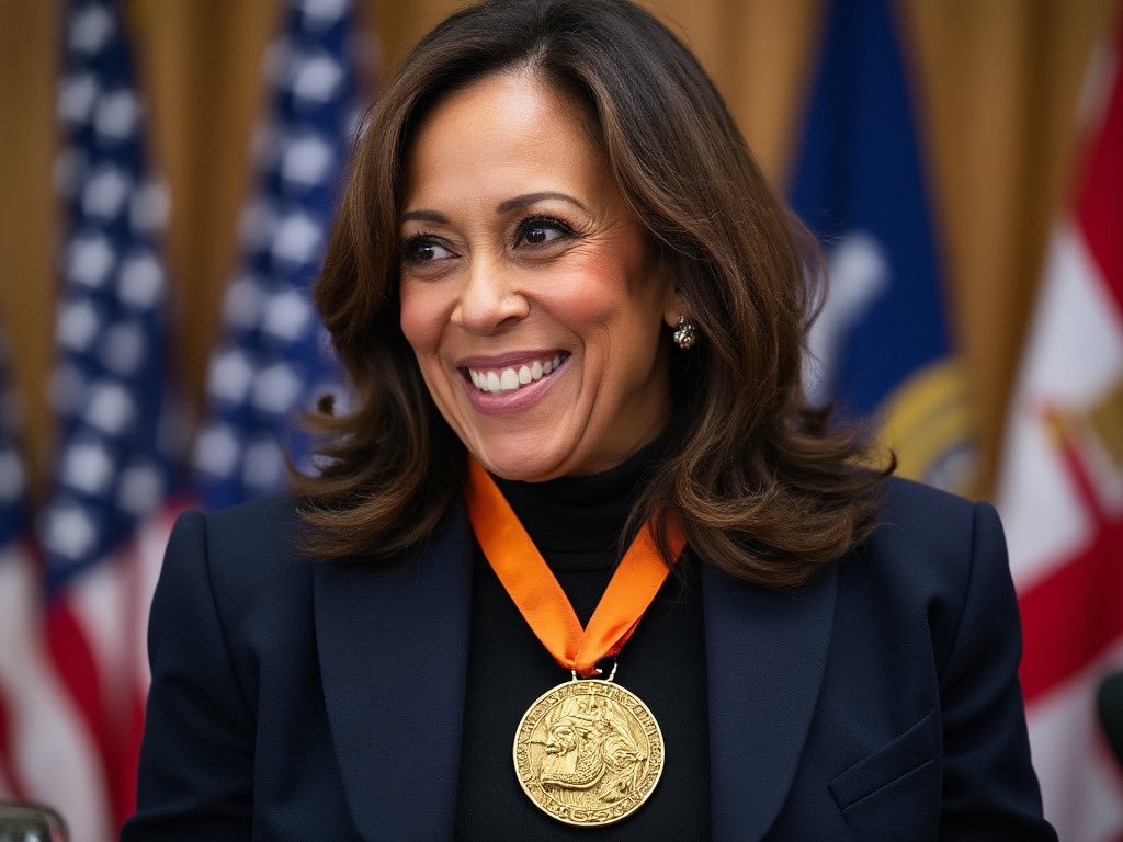 ChillamChilli's tweet image. BIG BREAKING 🚨 

Kamala Harris to get KHAP MEDAL 🥇