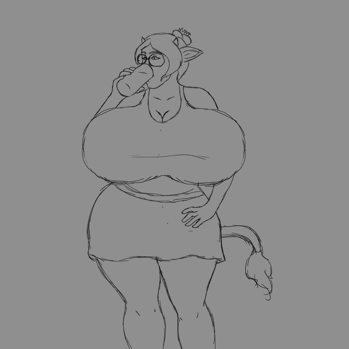 NSFWRoseART's tweet photo. Astrid just enjoying a drink https://t.co/XLi1ow0l0K