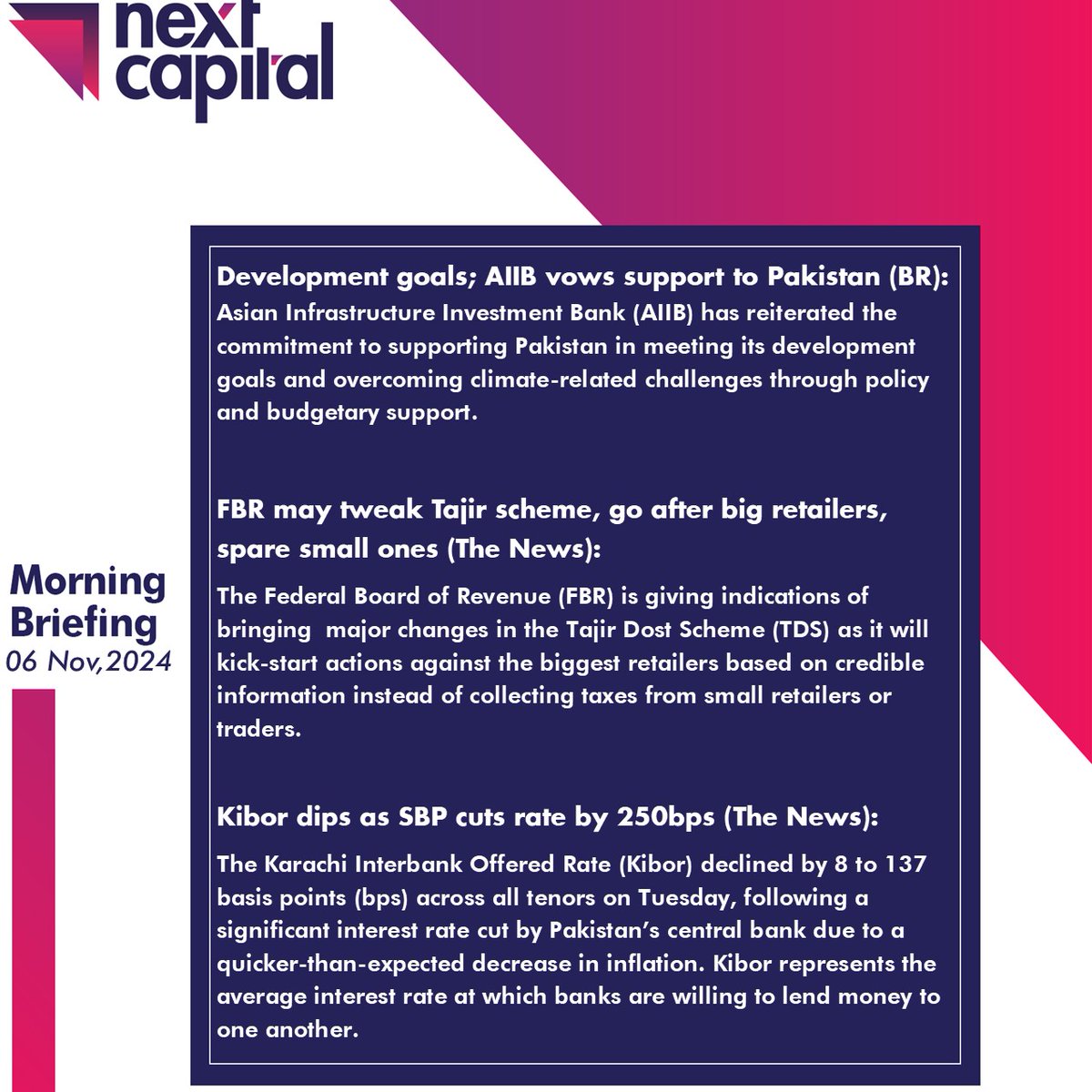 NextCapitalLtd's tweet image. Morning Briefing For November 06, 2024
#Nextcapital #NextResearch